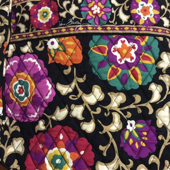 Vera Bradley purse black multi floral - Picture 2 of 8